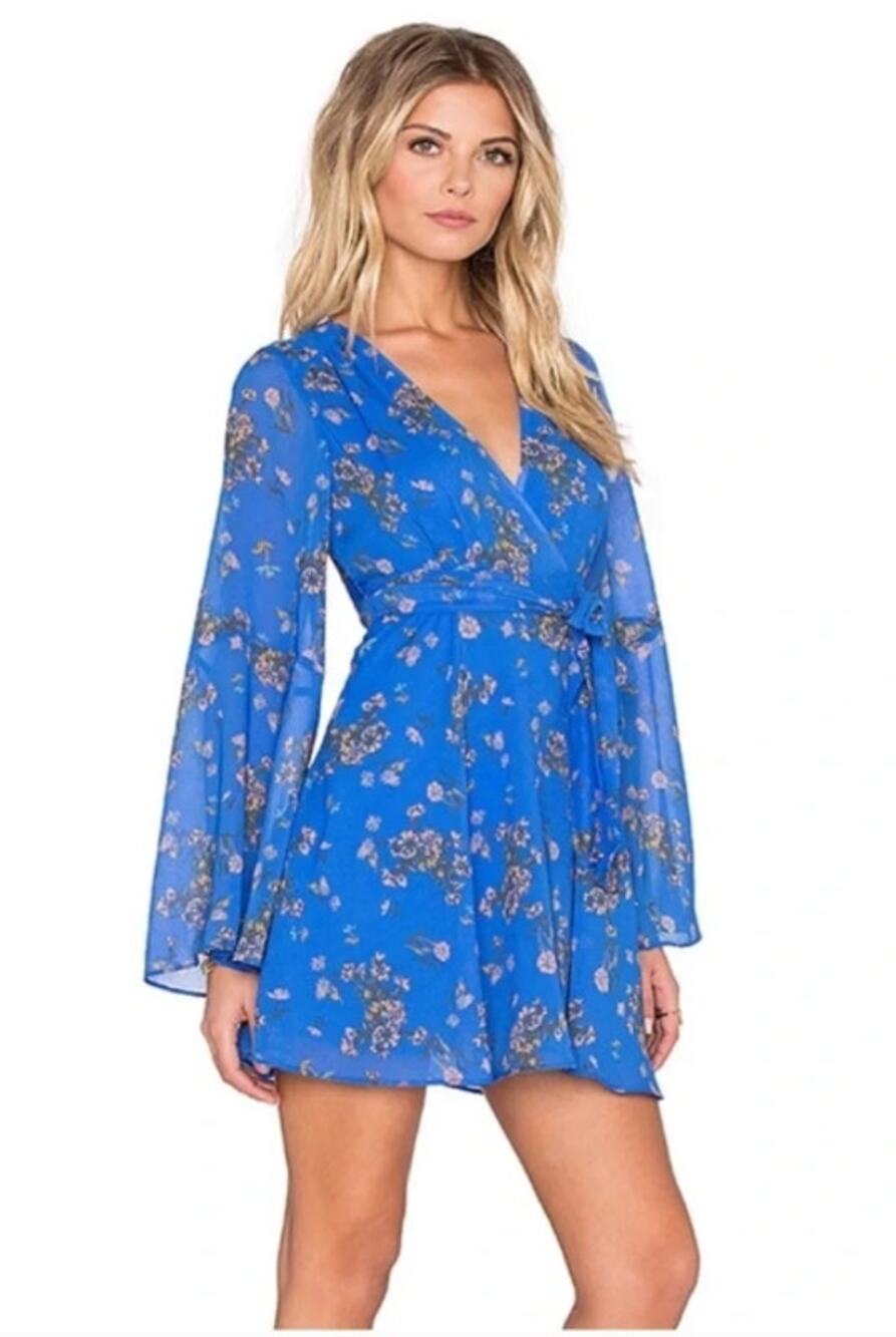 Free People Lilou Print Mini Dress Size Medium